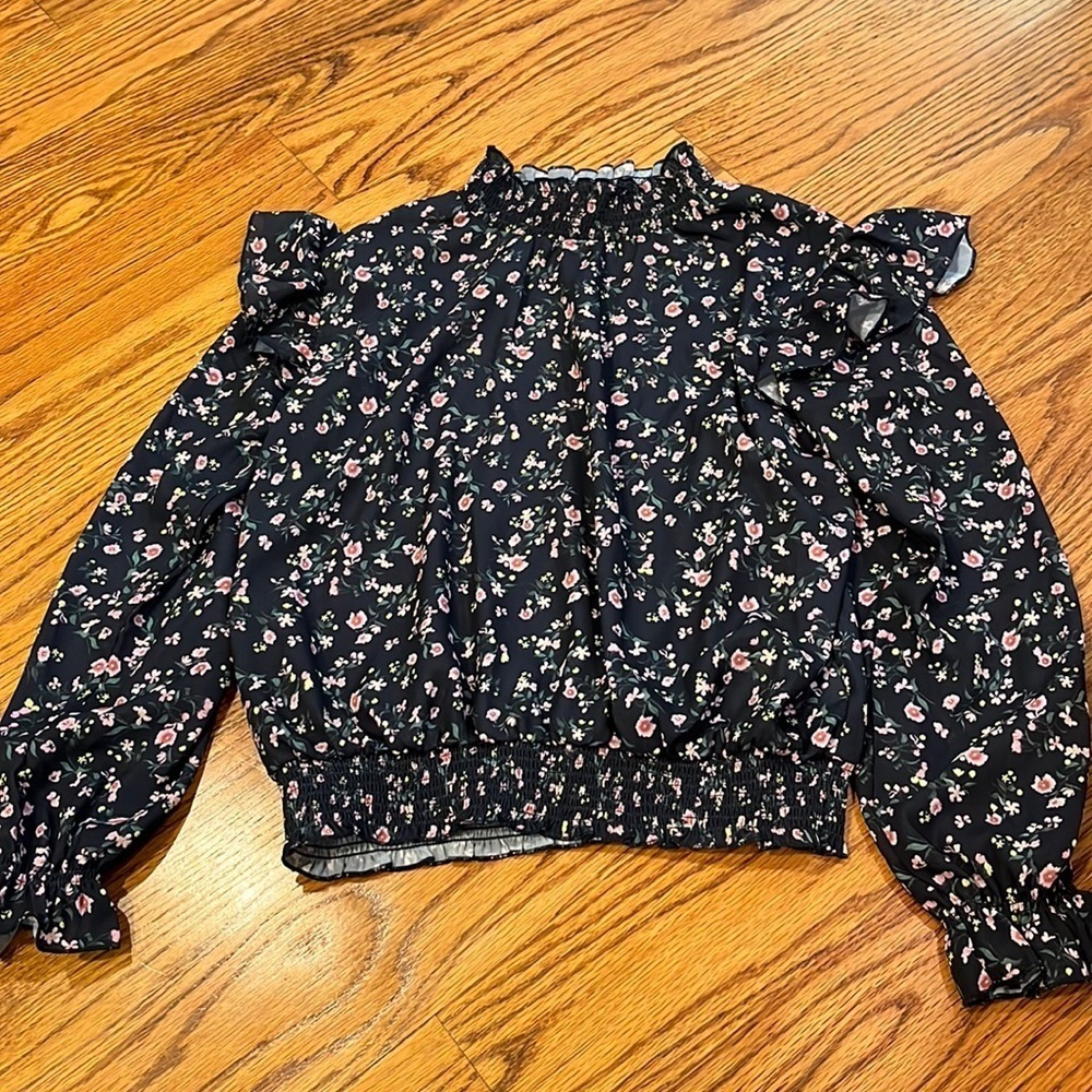 Mayoral Girl’s Floral Ruffle Top Size 12